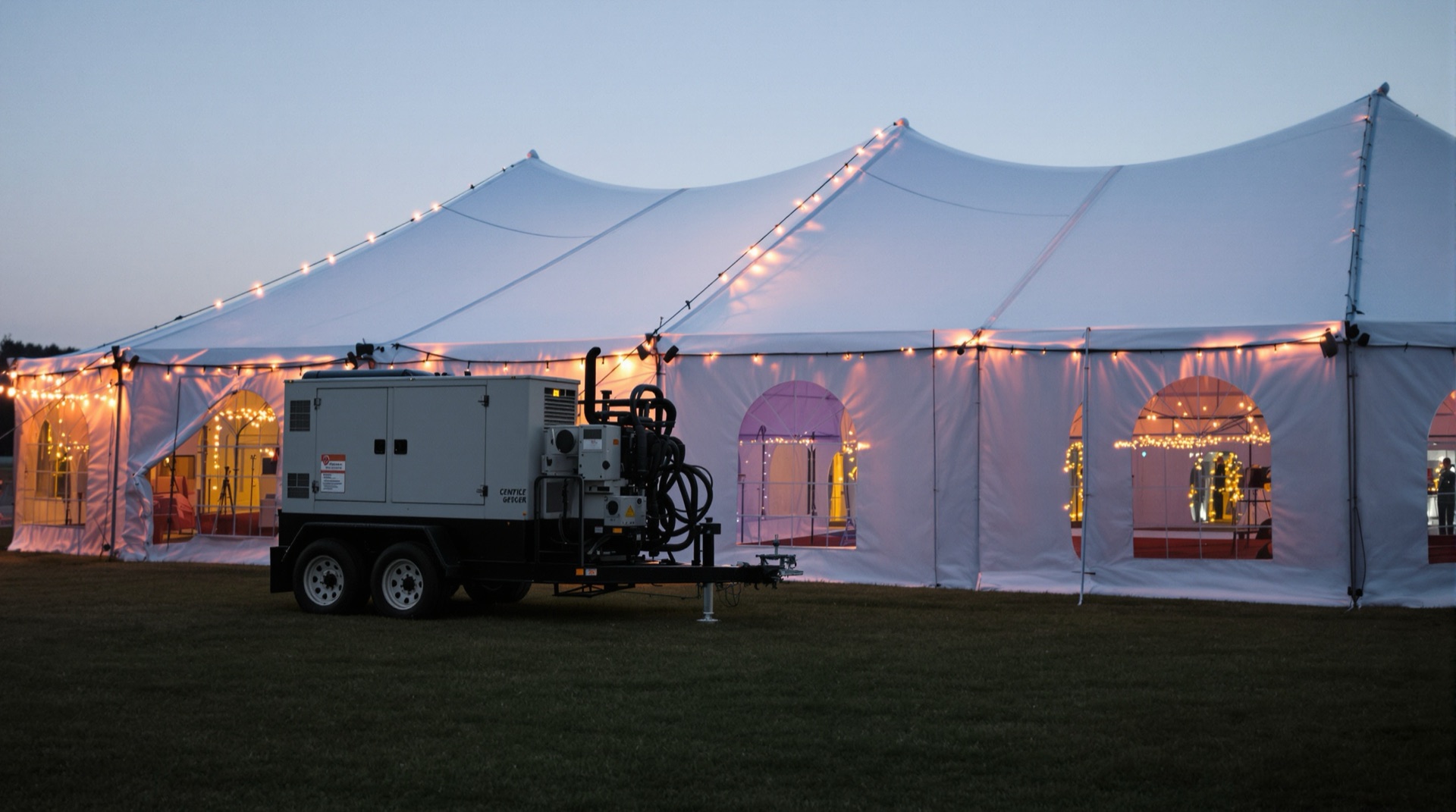 rental tent dusk, Andrus Power Solutions